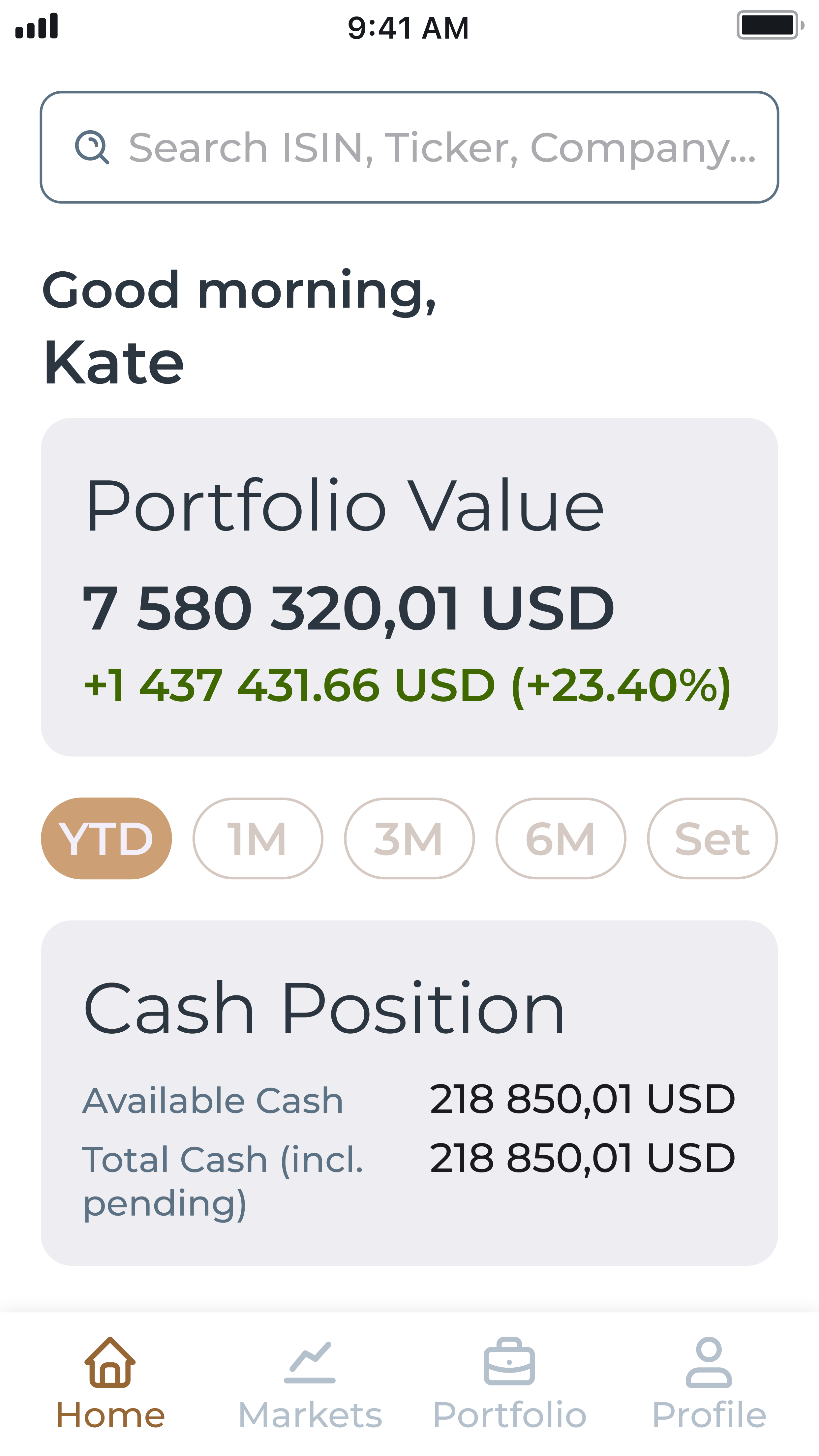 Your portfolio, always at hand